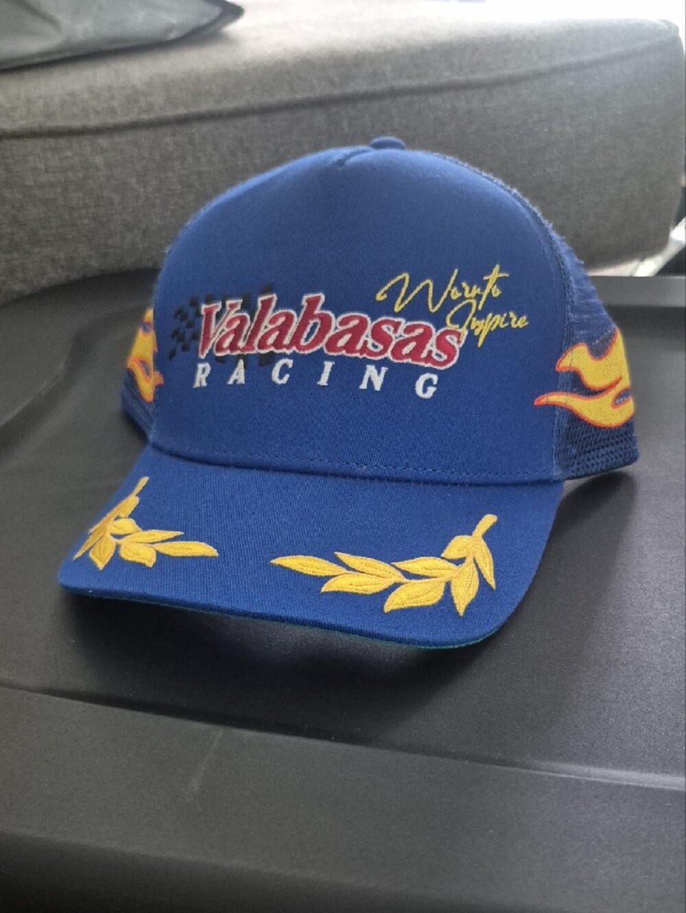 Valabasas Racing Blue Embroidered Racing Cap - Picture 2 of 6